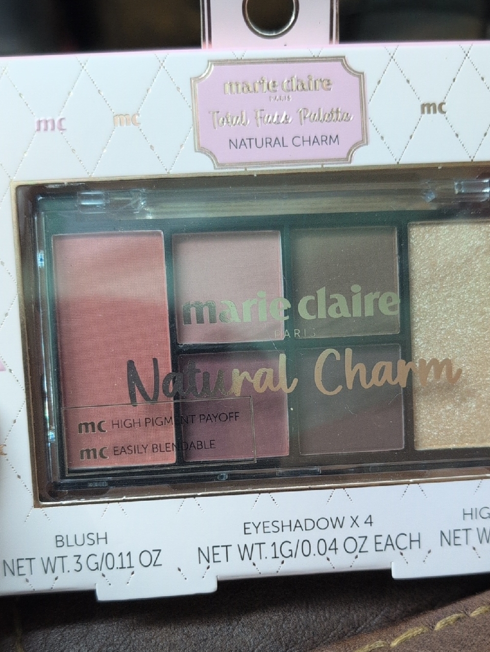 Marie Claire Natural Charm  Total Face Palette Blush, Eyeshadow, Highlighter